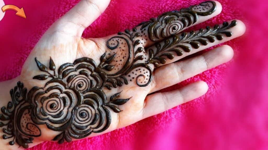 Arabic Mehndi Design Simple Front Hand