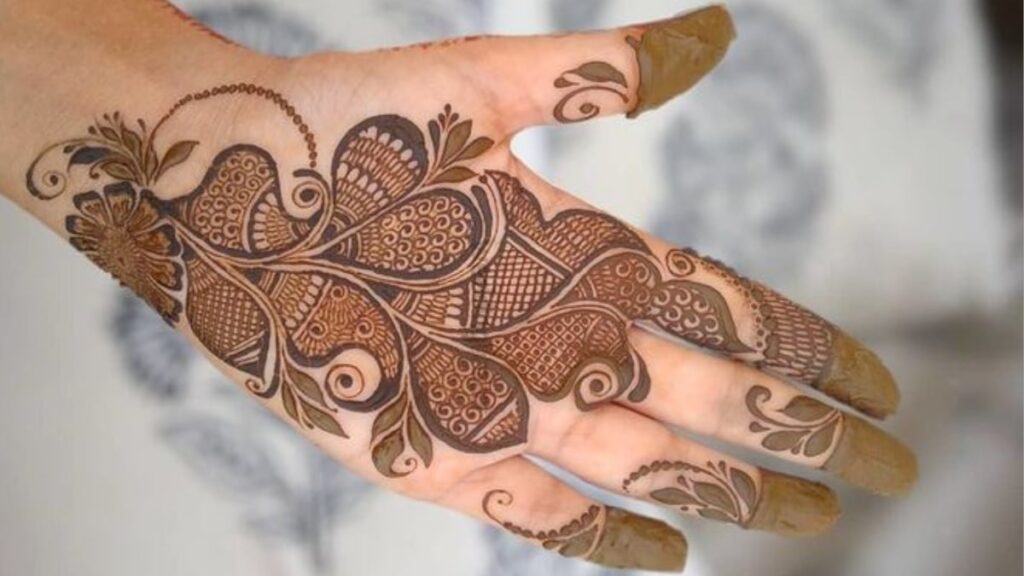 Arabic Mehndi Design Simple Front Hand