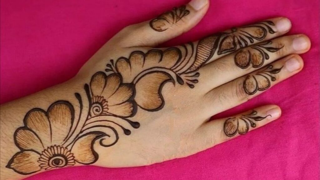 Arabic Mehndi Design Simple Front Hand