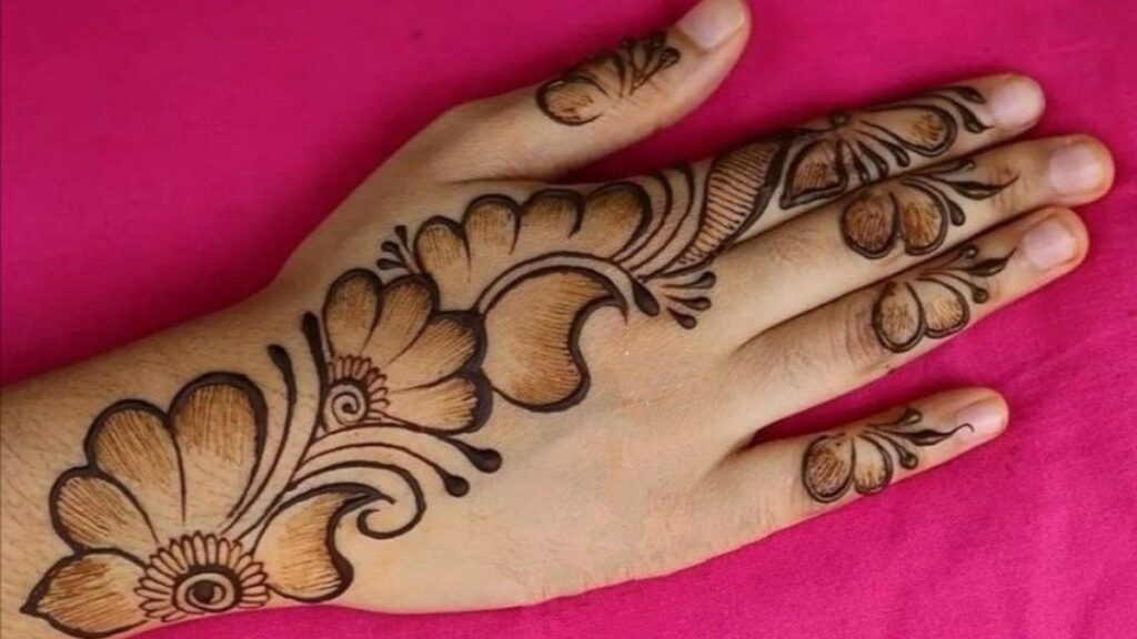 Simple Back Hand Mehndi Designs for Beginners