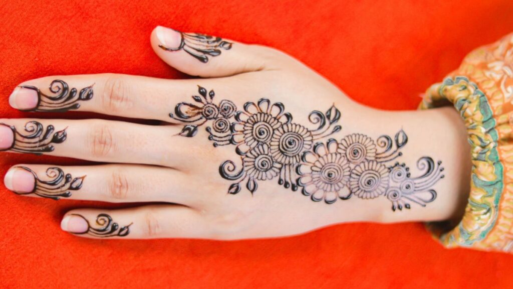 Simple Back Hand Mehndi Designs for Beginners