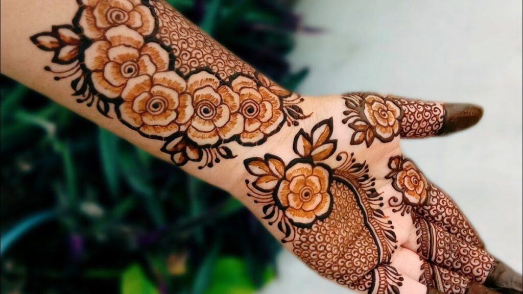 gulab wali mehandi design