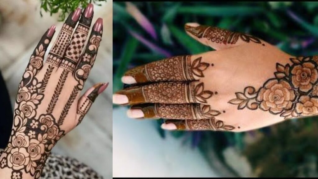 gulab wali mehandi design