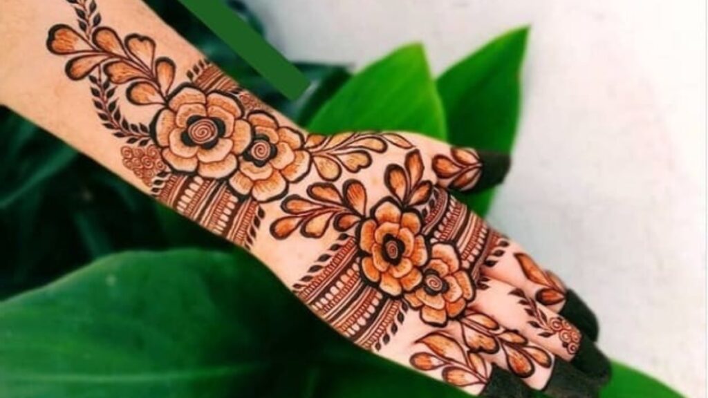 gulab wali mehandi design