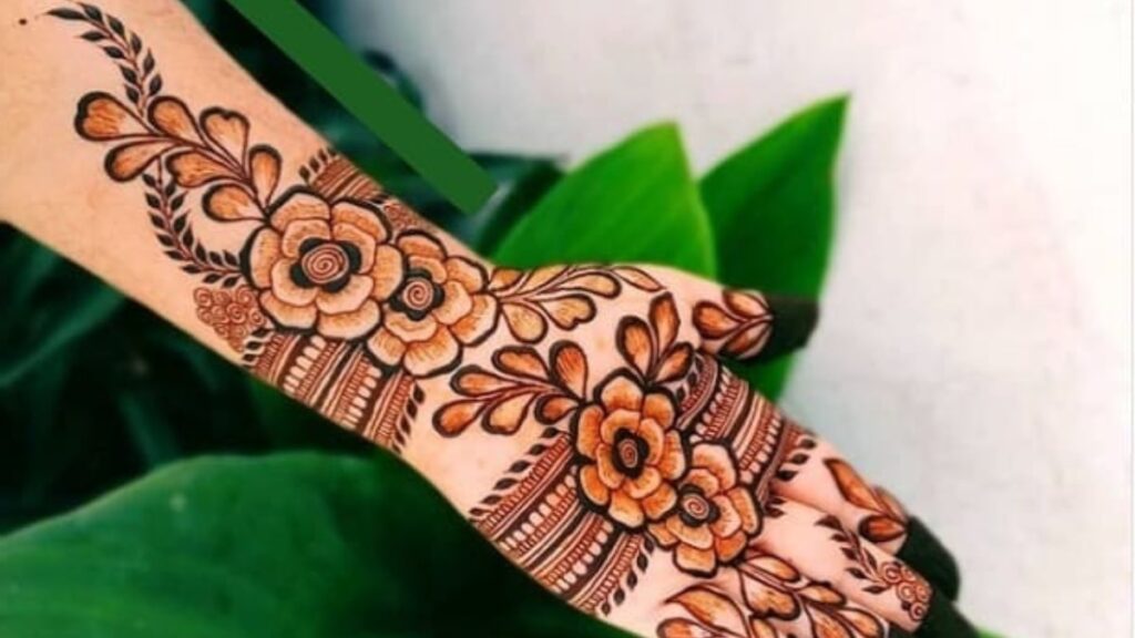 gulab wali mehandi design