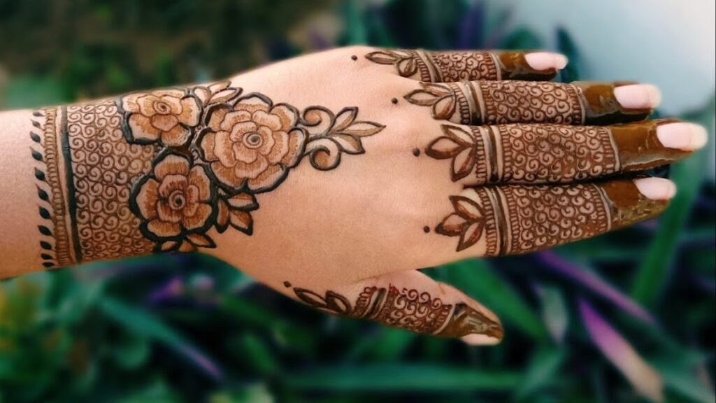 gulab wali mehandi design