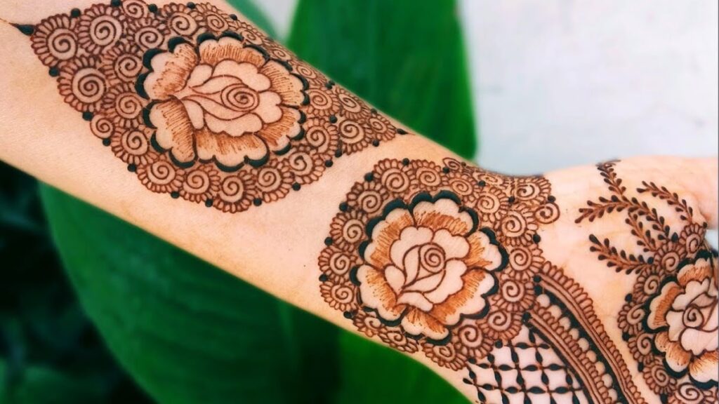 gulab wali mehandi design