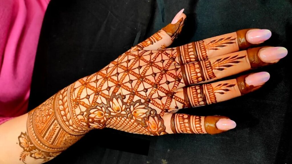 gulab wali mehandi design