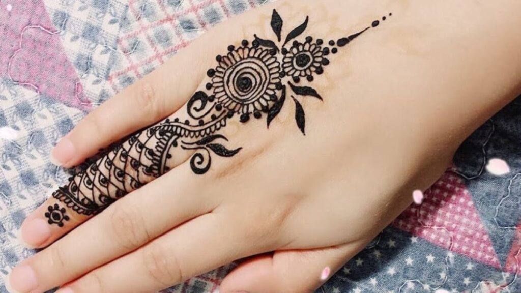 Mehandi design for Fingers