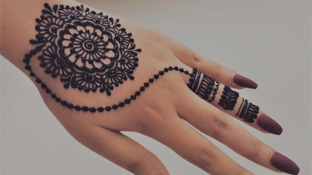 Mehandi design for Fingers