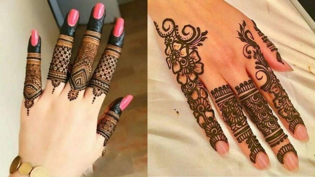 Mehandi design for Fingers