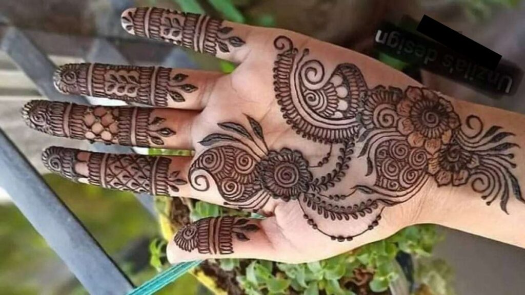 Mehandi design for Fingers