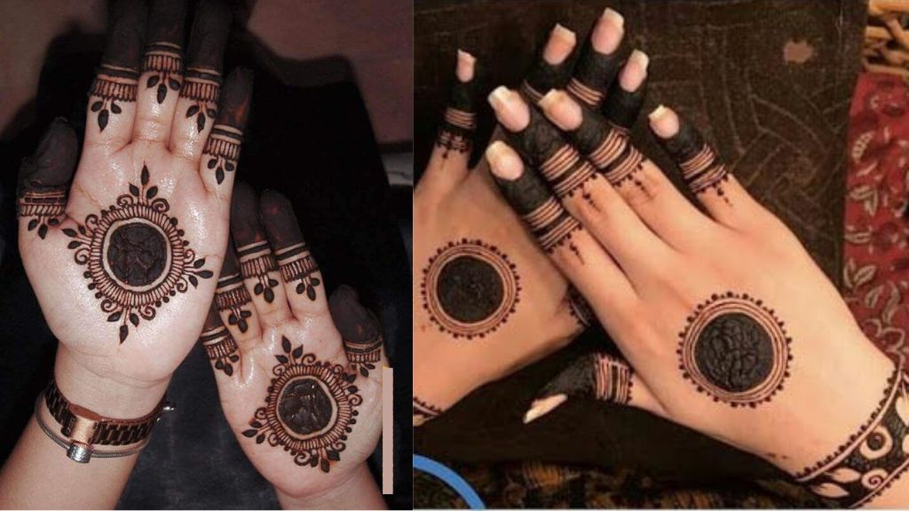 Simple tikki mehndi design