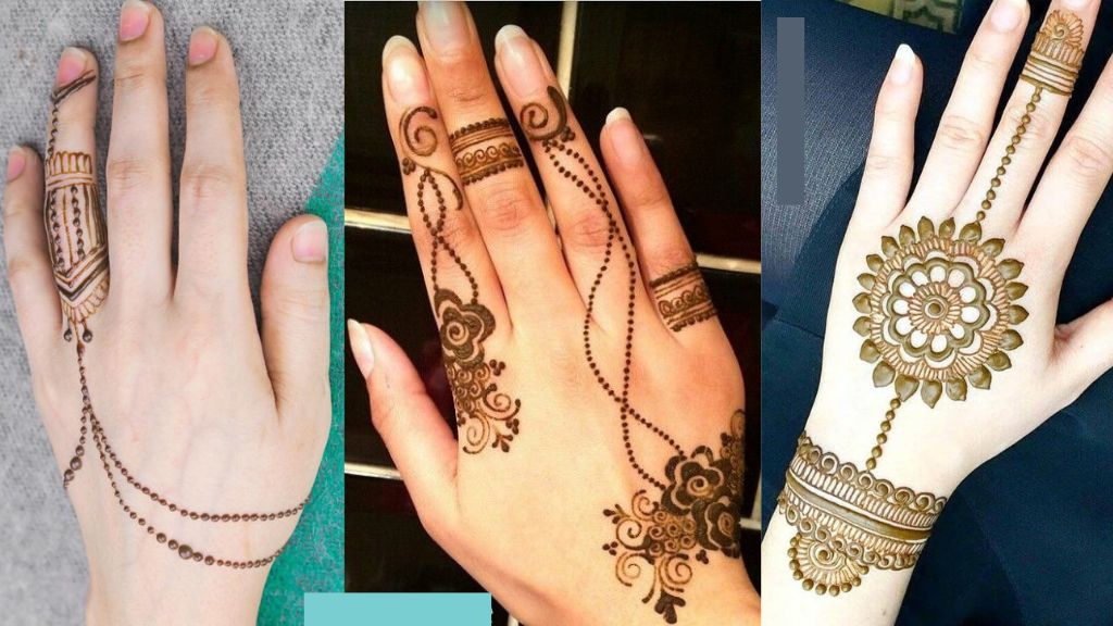 Simple chain mehndi design