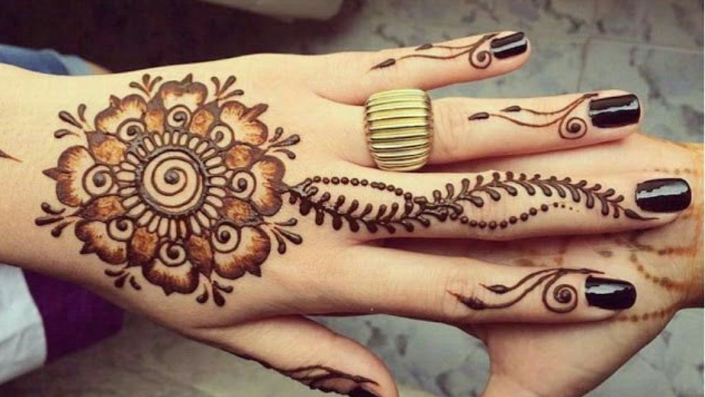 Mehndi Design for Backside Hand