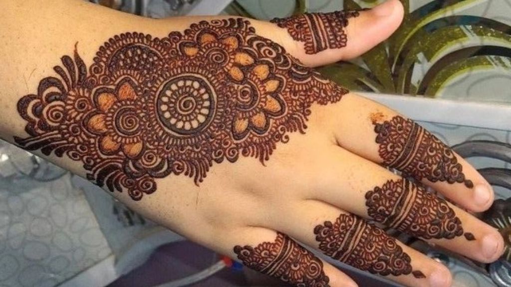 Mehndi Design for Backside Hand