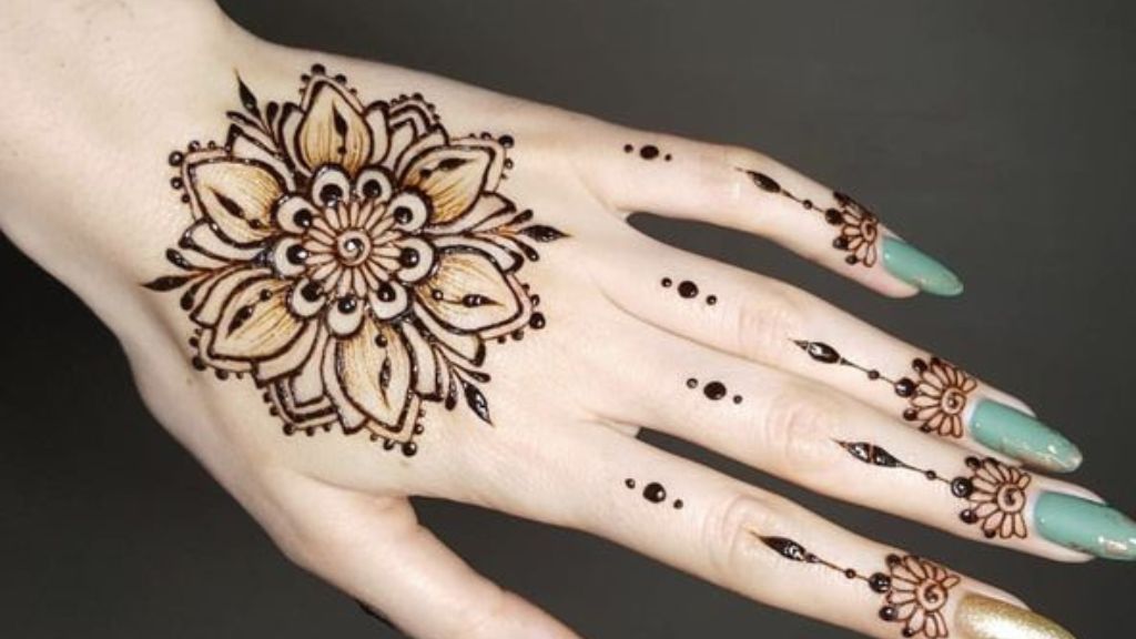 Mehndi Design for Backside Hand