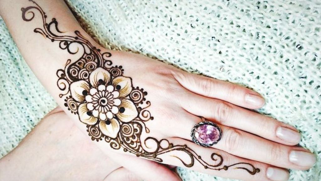 Mehndi Design for Backside Hand