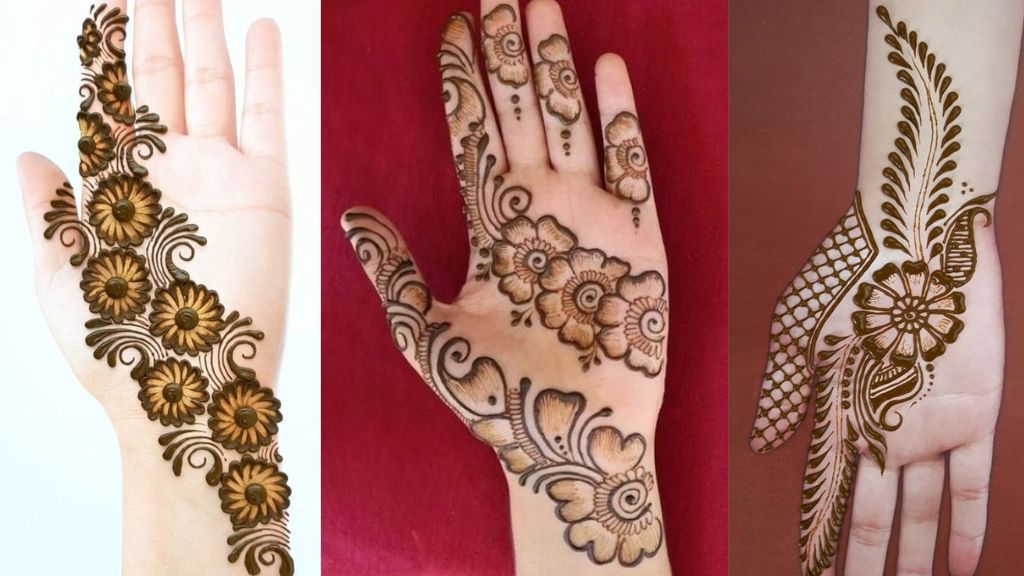 Front Hand Simple Mehndi Design: 