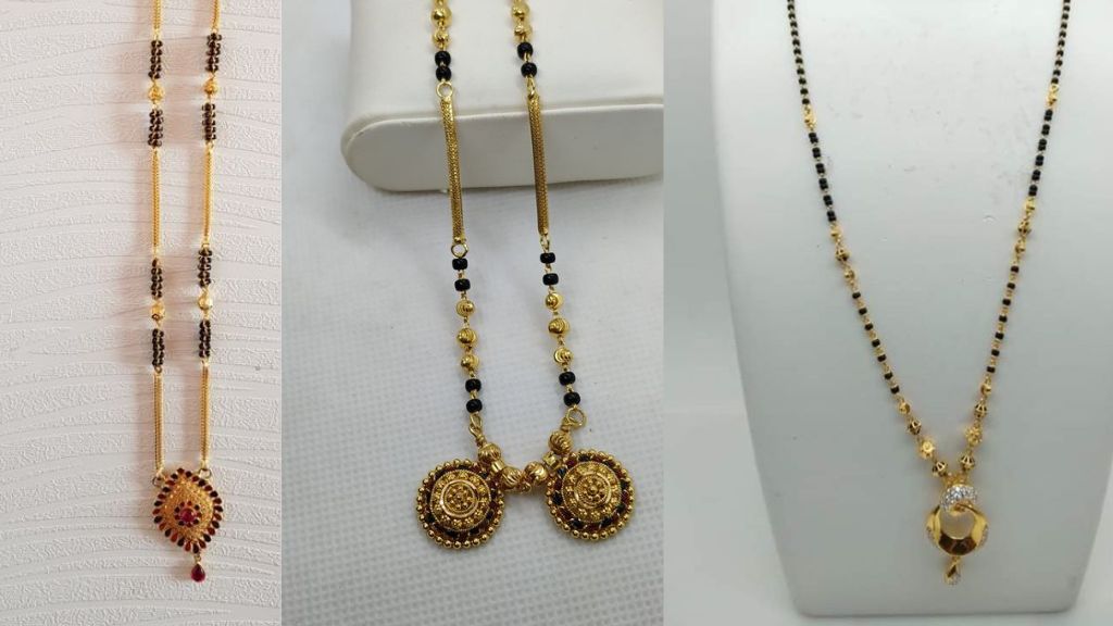 fancy short mangalsutra designs