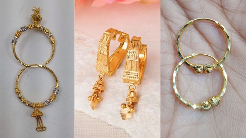 gold earrings design