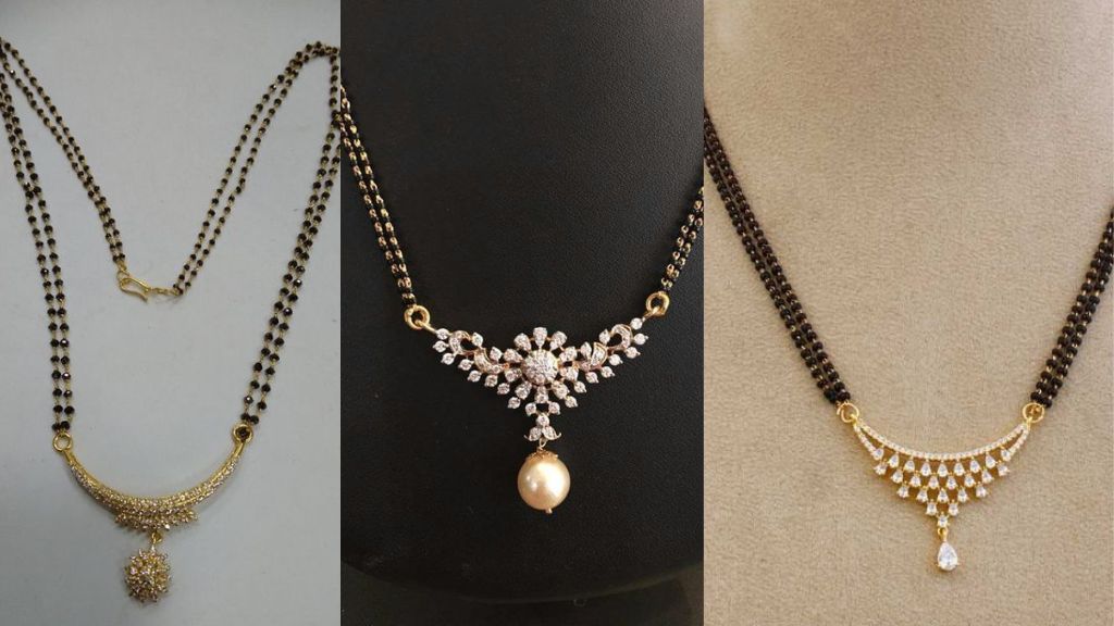 fancy short mangalsutra designs