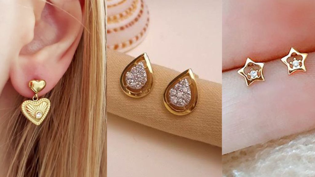 gold earrings design