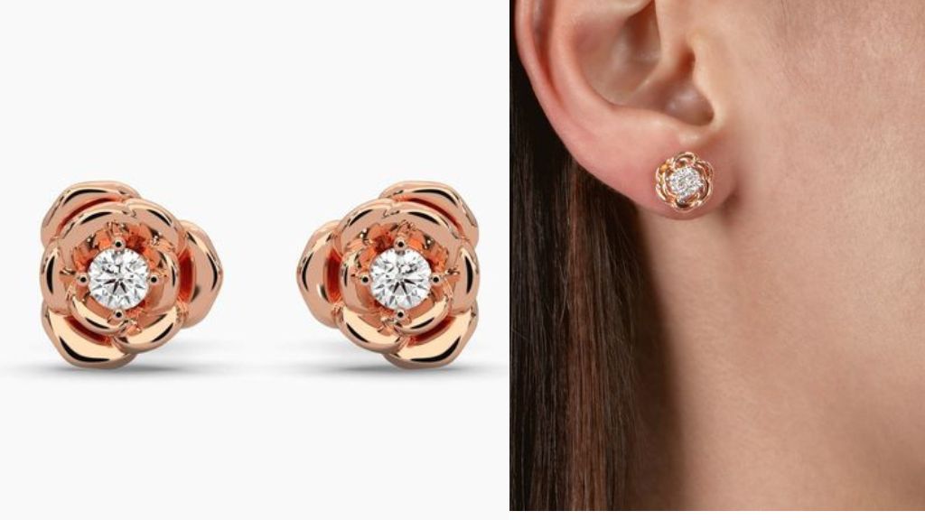 Rose Gold Earrings 