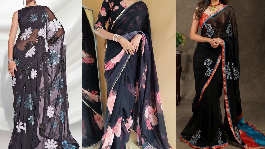 Black Saree for Girls