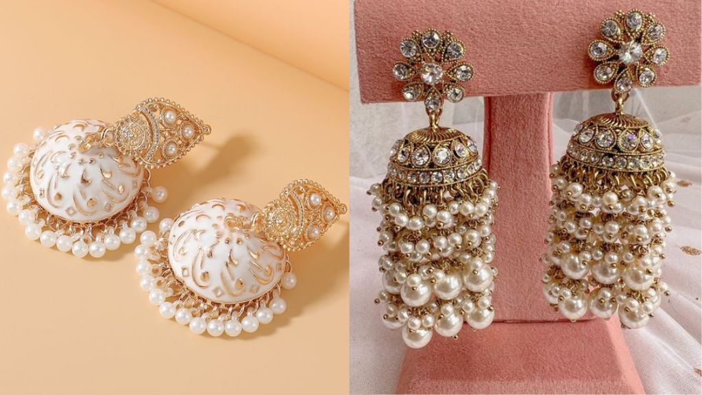 White Jhumka