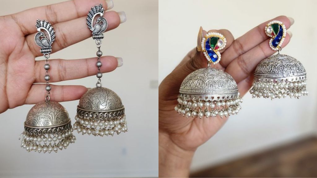 White Jhumka