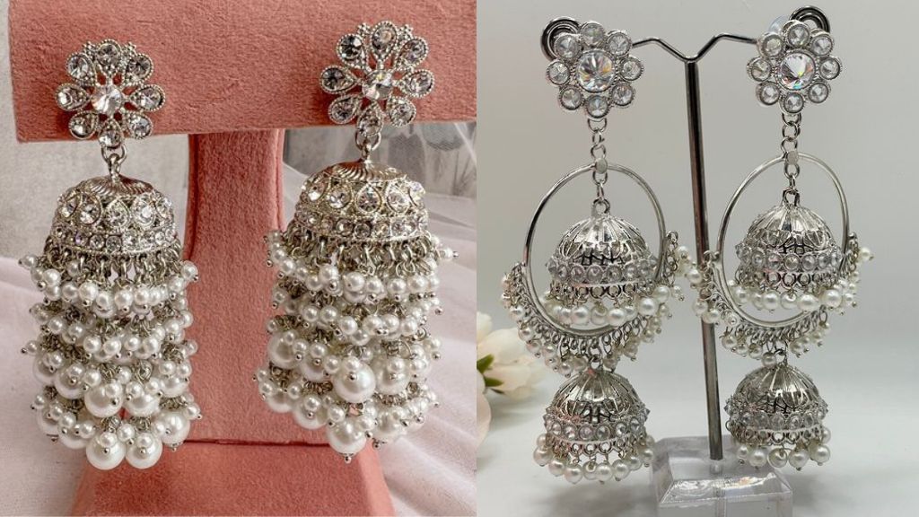 White Jhumka