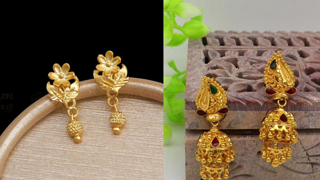 2 Gram Gold Earrings New Design