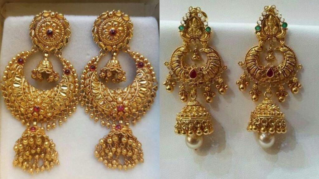 Jhumka Earrings Gold for Women