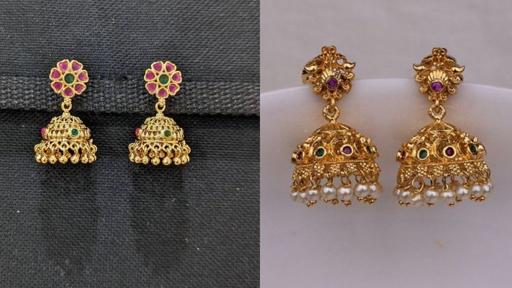 Jhumka Earrings gold for Women