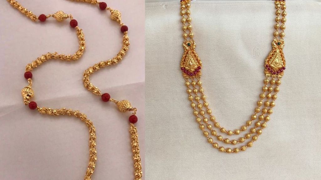 Gold Moti Mala Design