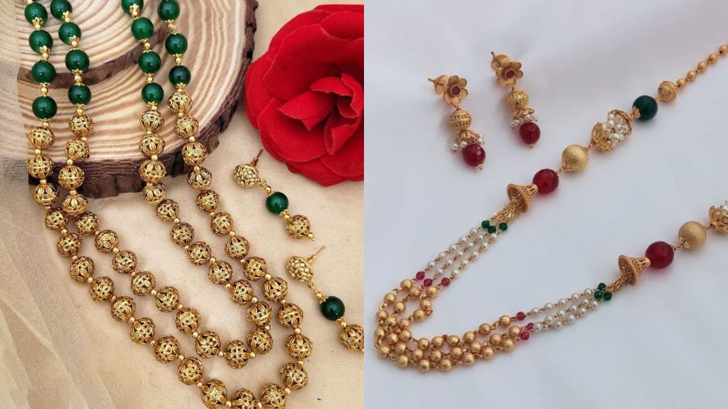 Gold Moti Mala Design