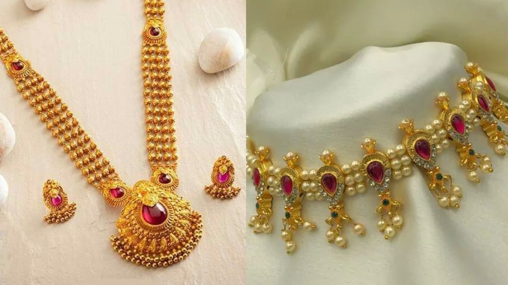 Gold Moti Mala Design