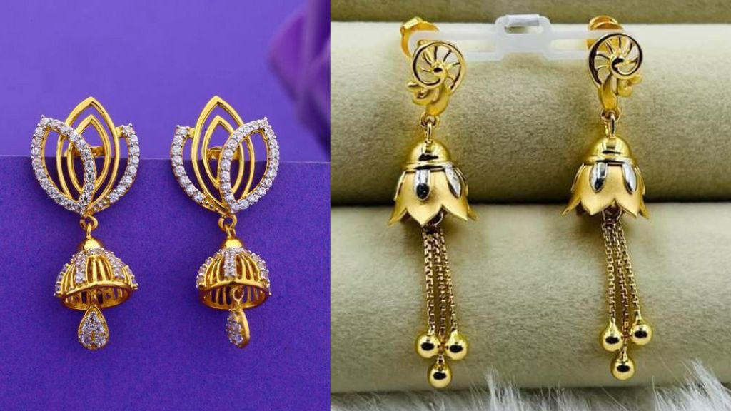 Small Gold Jhumka Design