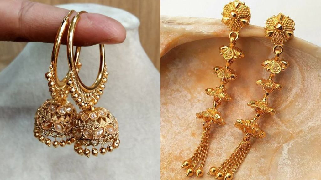 Small Gold Jhumka Design