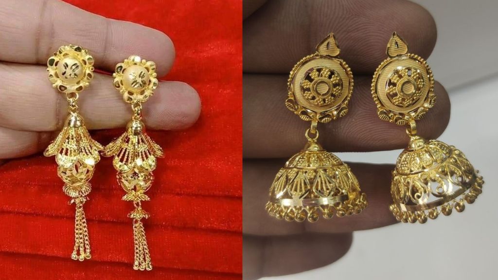 Small Gold Jhumka Design