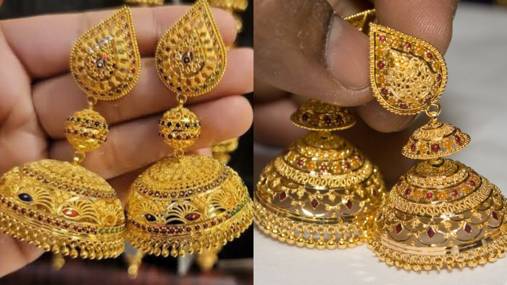 Latest Gold Jhumka Designs 2024