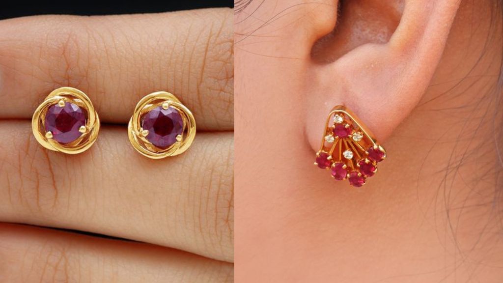 Gold Earrings for Girls Design