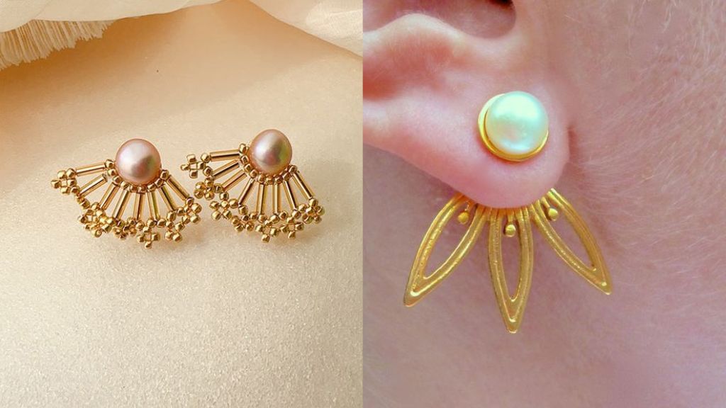 Gold Earrings for Girls Design