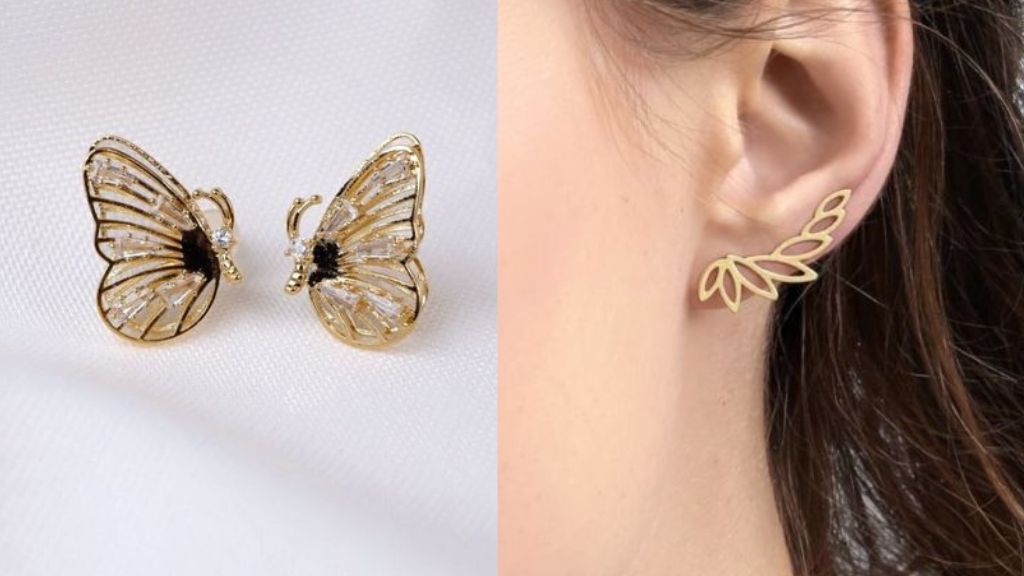 Gold Earrings for Girls Design