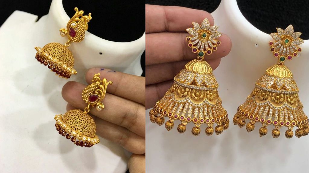 Latest Gold Jhumka Designs 2024