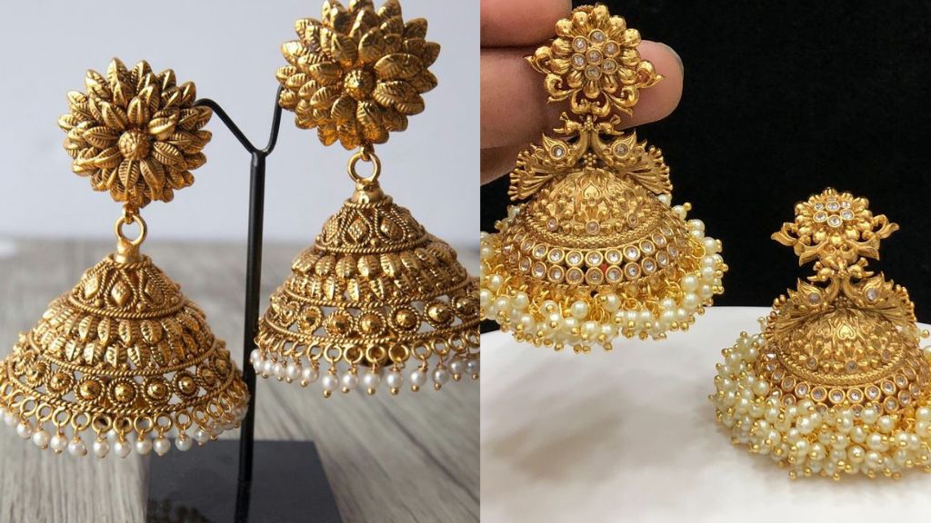 Latest Gold Jhumka Designs 2024