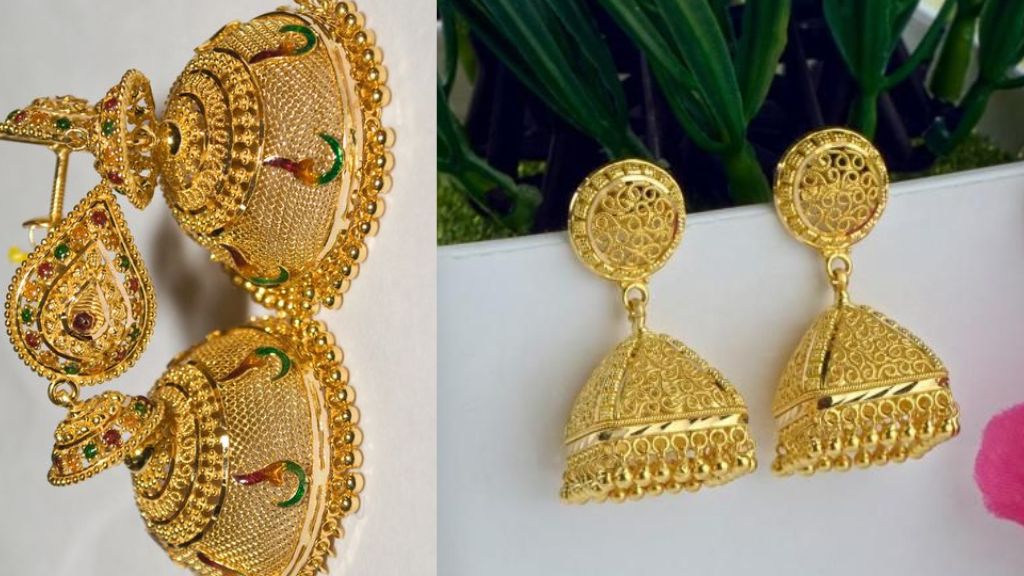 Latest Gold Plated Jhumka Designs 2024