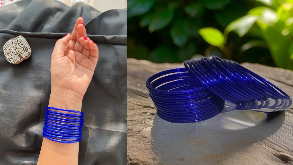 Blue Glass Bangles