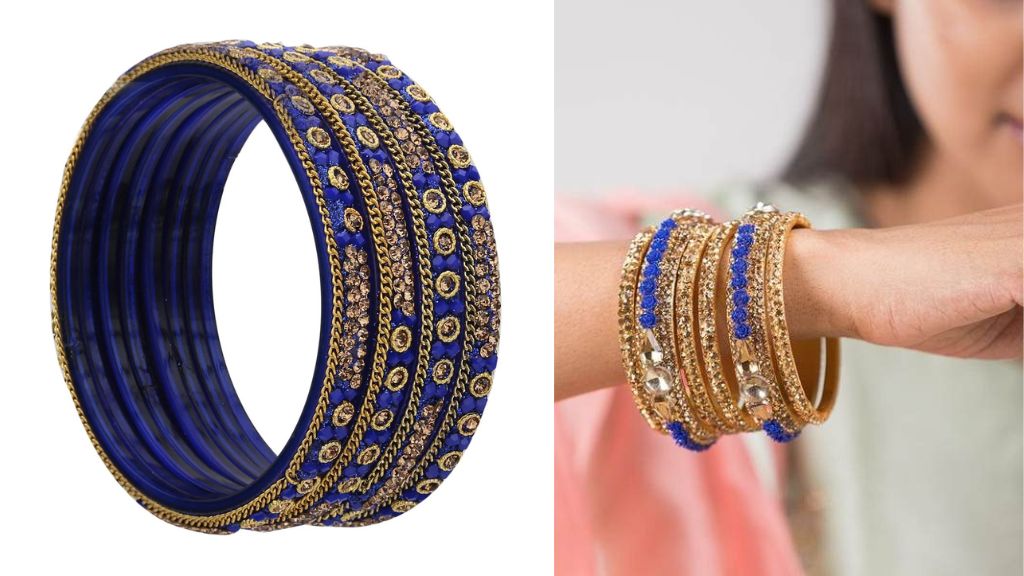 Blue Glass Bangles